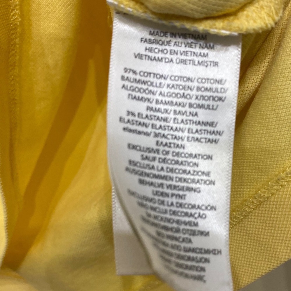 Polo Ralph Lauren Mens Yellow Custom Slim Fit Stretch Mesh Polo Shirt XL - Picture 5 of 6